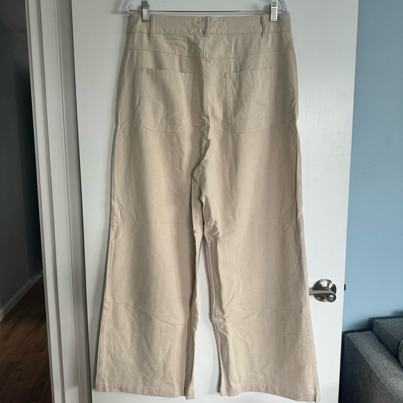 NWT! Rachel Pally linen Carson Pant Linen Canvas white cream neutral Large XL L - Picture 4 of 17
